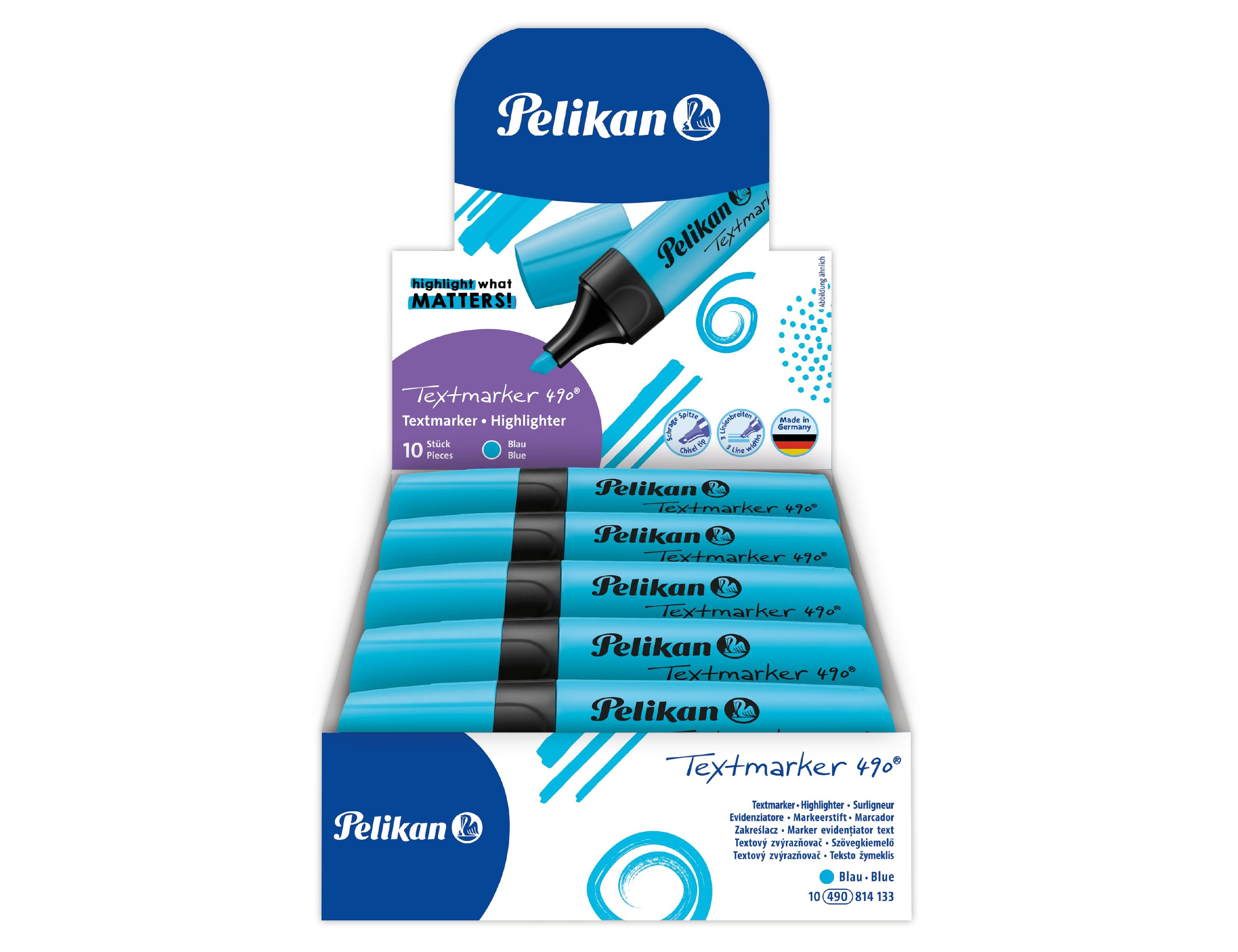 Pelikan textmarker 490 fluorescent marker blue ( Imagem 4 de 9 ) - Preview
