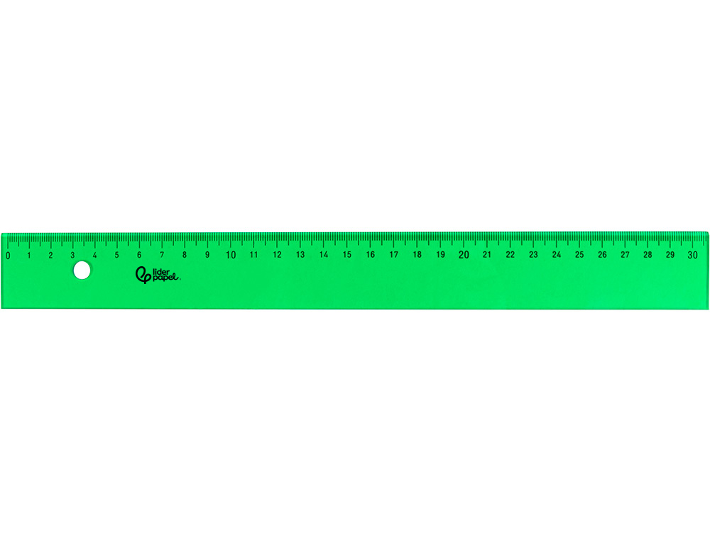 Regua liderpapel 30 cm plastico verde ( Imagem 3 de 10 ) - Preview