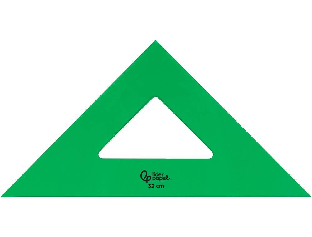 Esquadro liderpapel 32 cm plastico verde (10 unidades) ( Imagem 3 de 11 ) - Preview