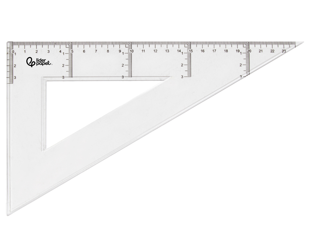 Esquadro liderpapel triangulo plastico 25 cm ( Imagem 3 de 12 ) - Preview