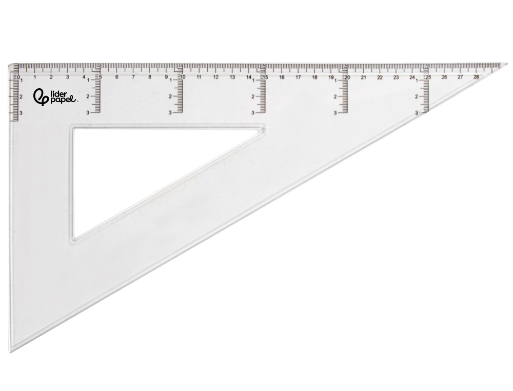 Esquadro liderpapel triangulo plastico 30 cm (20 unidades) ( Imagem 3 de 12 ) - Preview