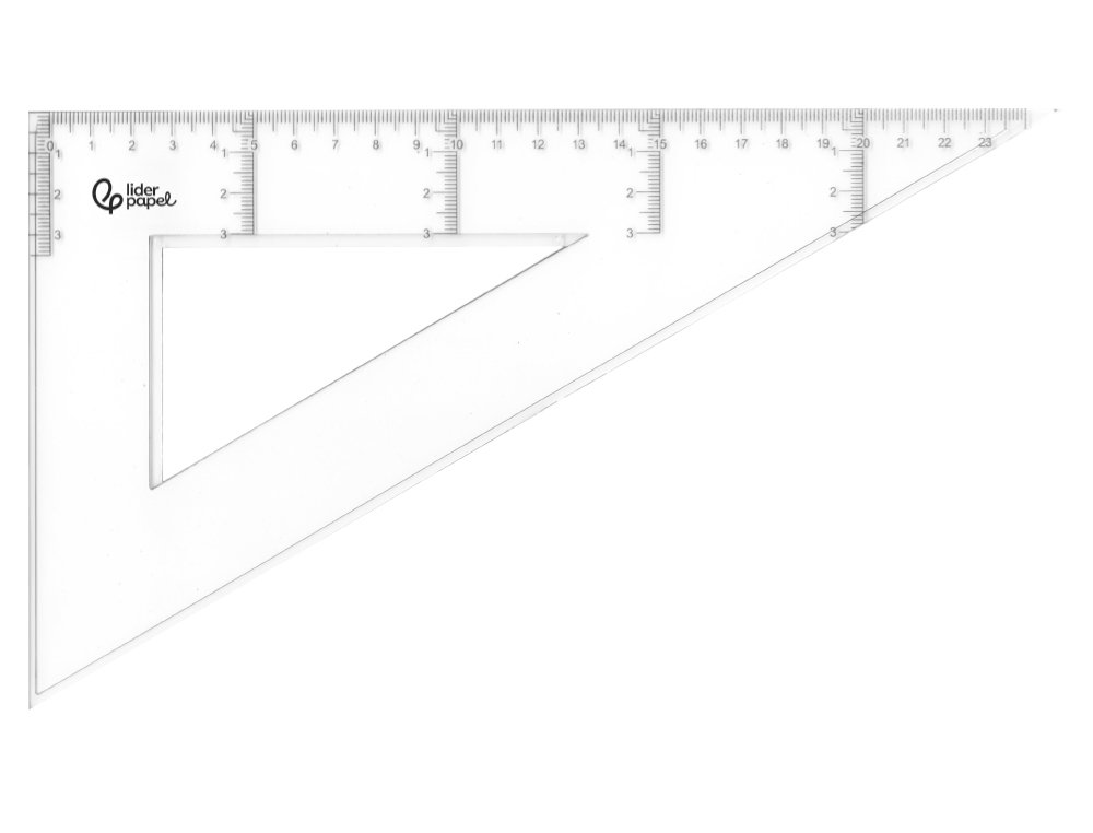 Esquadro Liderpapel - Triângulo Plástico - 20 cm ( Imagem 3 de 12 ) - Preview