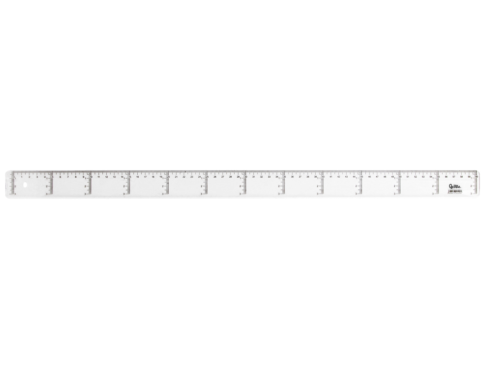 Regua plastico cristal liderpapel transparente 60 cm ( Imagem 3 de 11 ) - Preview