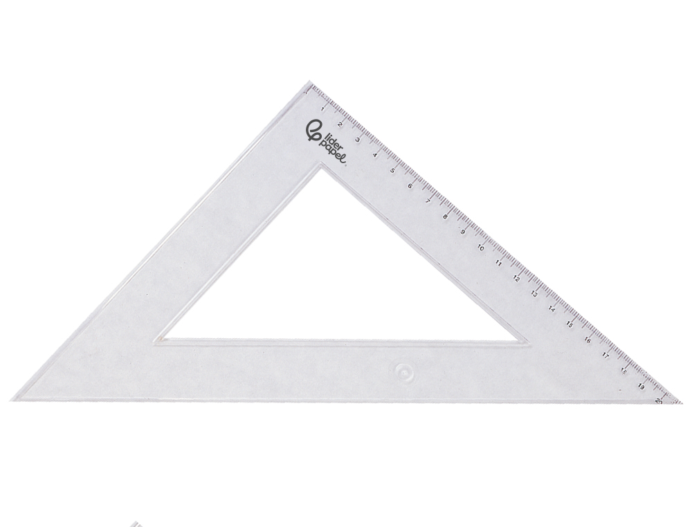 Esquadro liderpapel plastico cristal transparente 20 cm ( Imagem 3 de 12 ) - Preview