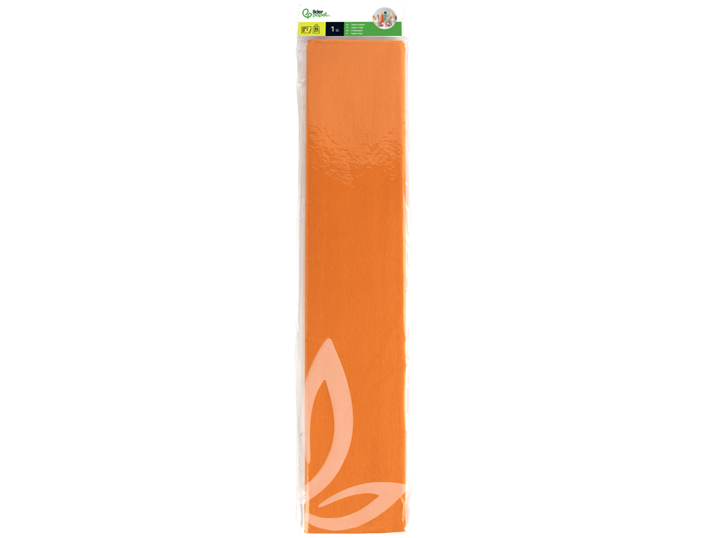 Papel crepe em celofane liderpapel 50 cm x 2,5 m laranja classico ( Imagem 3 de 5 ) - Preview