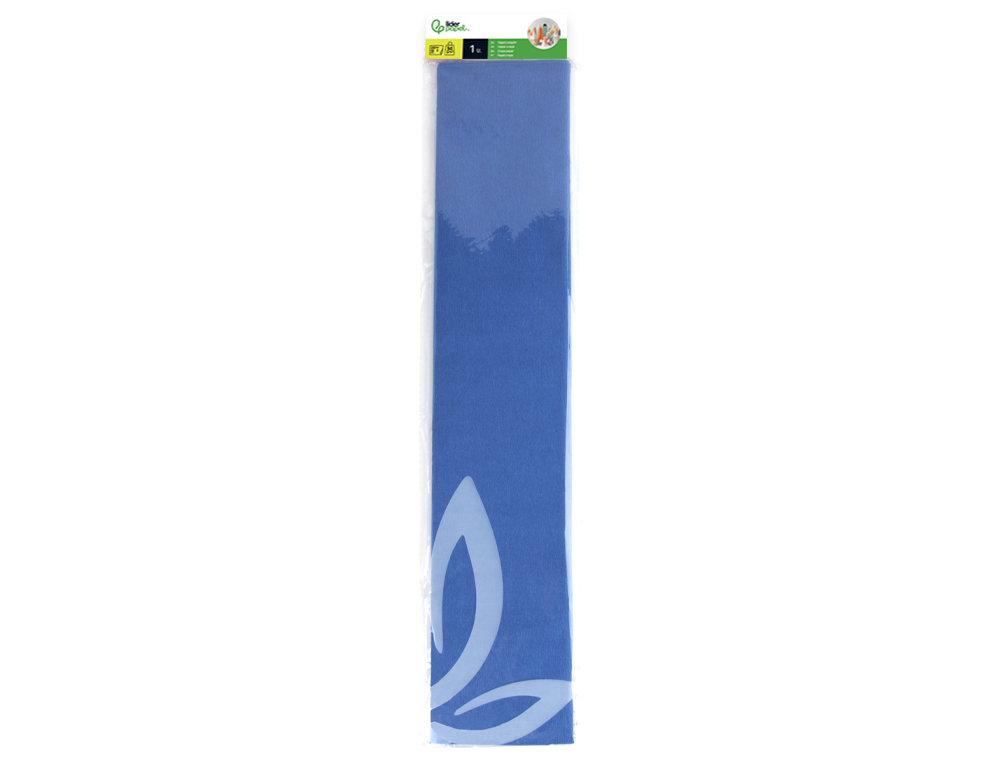 Papel crepe em celofane liderpapel 50 cm x 2,5 m azul classico ( Imagem 3 de 5 ) - Preview