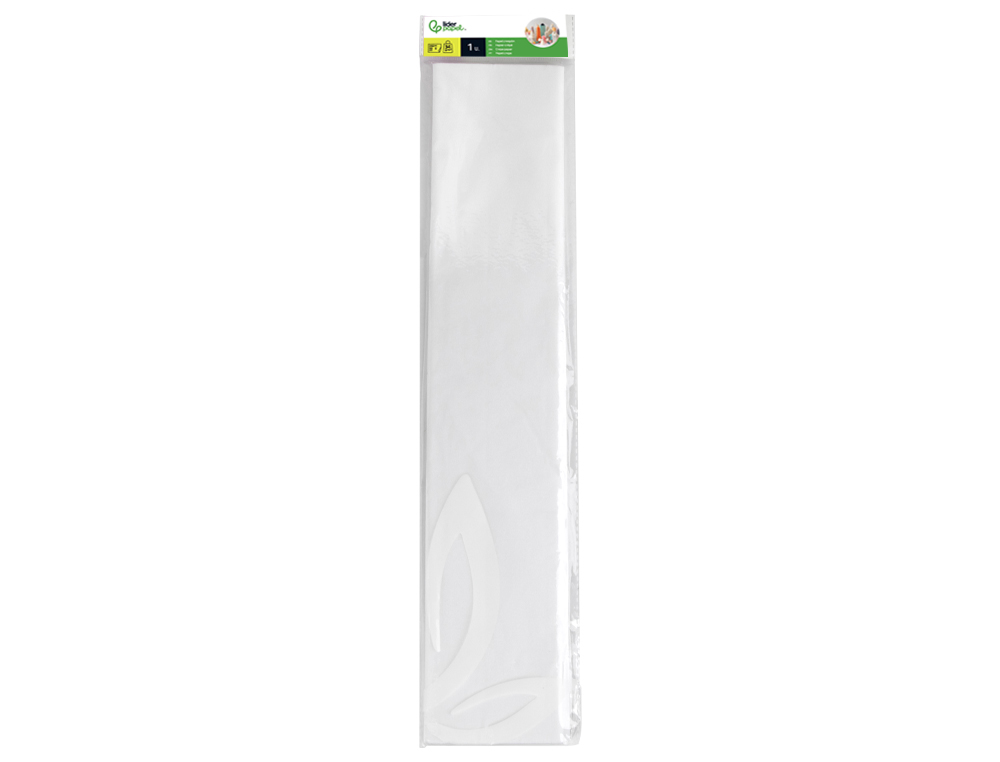 Crepe paper in cellophane, Liderpapel brand, 50 cm x 2.5 m, classic white. ( Imagem 3 de 5 ) - Preview