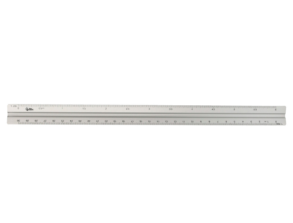 Escala liderpapel aluminio 1:100/1:200/1:250/1:300/1:400/1:500 comprimento 30 cm ( Imagem 3 de 15 ) - Preview