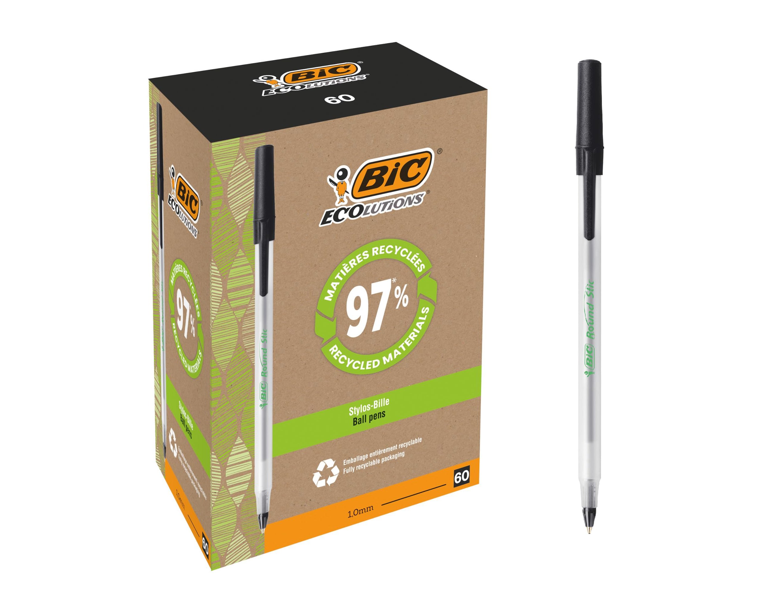 Esferografica bic ecolutions round stic preta ( Imagem 3 de 9 ) - Preview