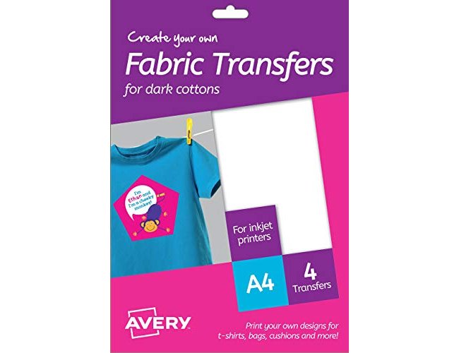 Papel transfer avery para camisetas algodon colores oscuros ink-jet din a4 pack de 4 hojas ( Imagem 4 de 5 ) - Preview