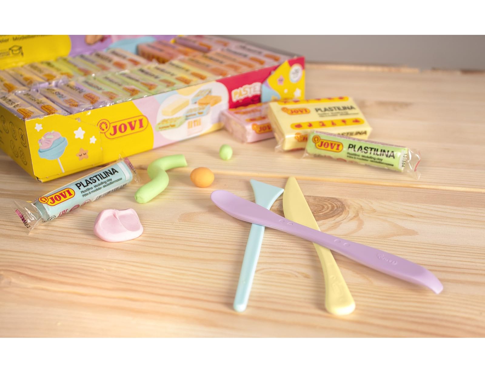 Plasticina Jovi 70 Formato Pequeno Cores Pastel Sortidas Caixa De 6 Unidades 50 g ( Imagem 4 de 7 ) - Preview
