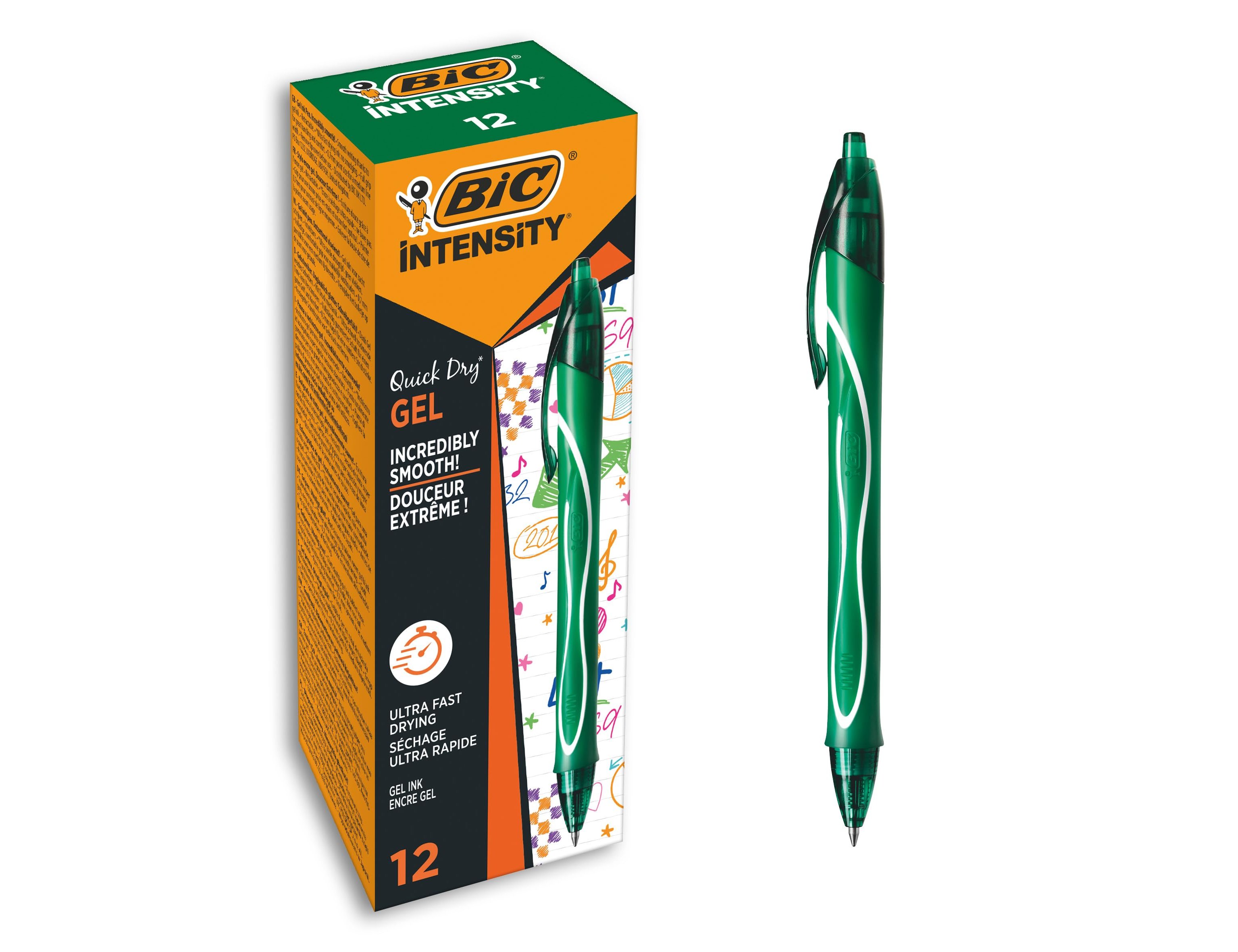 Esferografica bic gelocity quick dry retratil tinta gel verde ponta de 0,7 mm (12 unidades) ( Imagem 3 de 7 ) - Preview