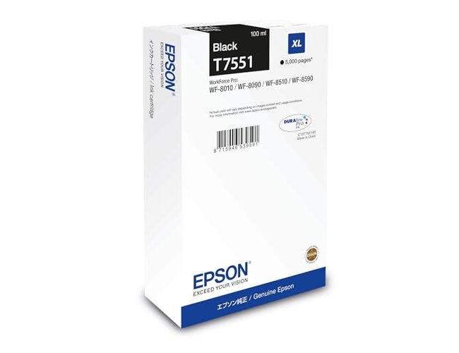Tinteiro epson t551 workforce pro wf-8010 / wf-8090 / wf-8090 d3twc / wf-8510 / wf-8590 / wf-8590 preto 5.000 ( Imagem 3 de 3 ) - Preview
