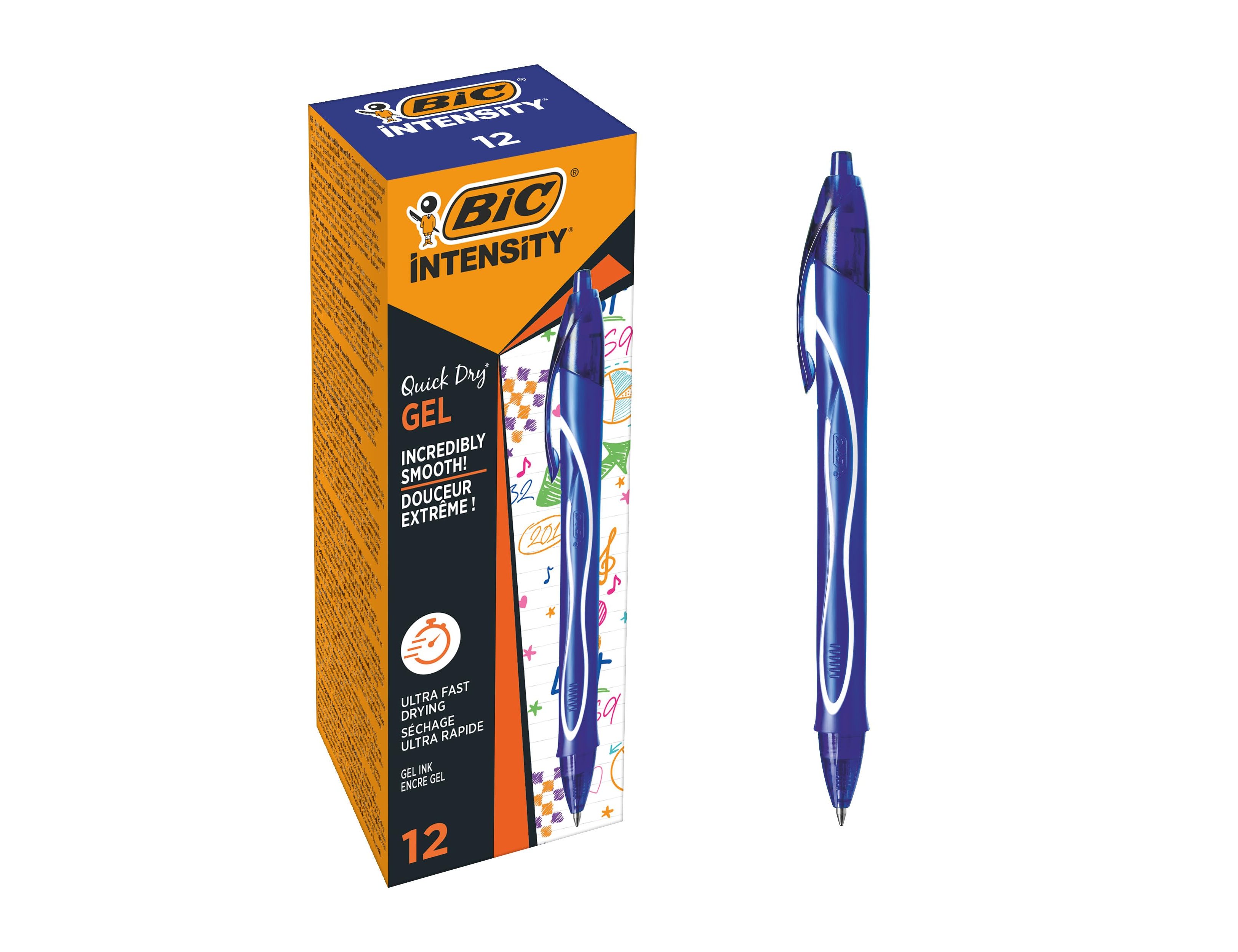Esferografica bic gelocity quick dry retratil com tinta gel azul ponta de 0,7 mm (12 unidades) ( Imagem 3 de 7 ) - Preview