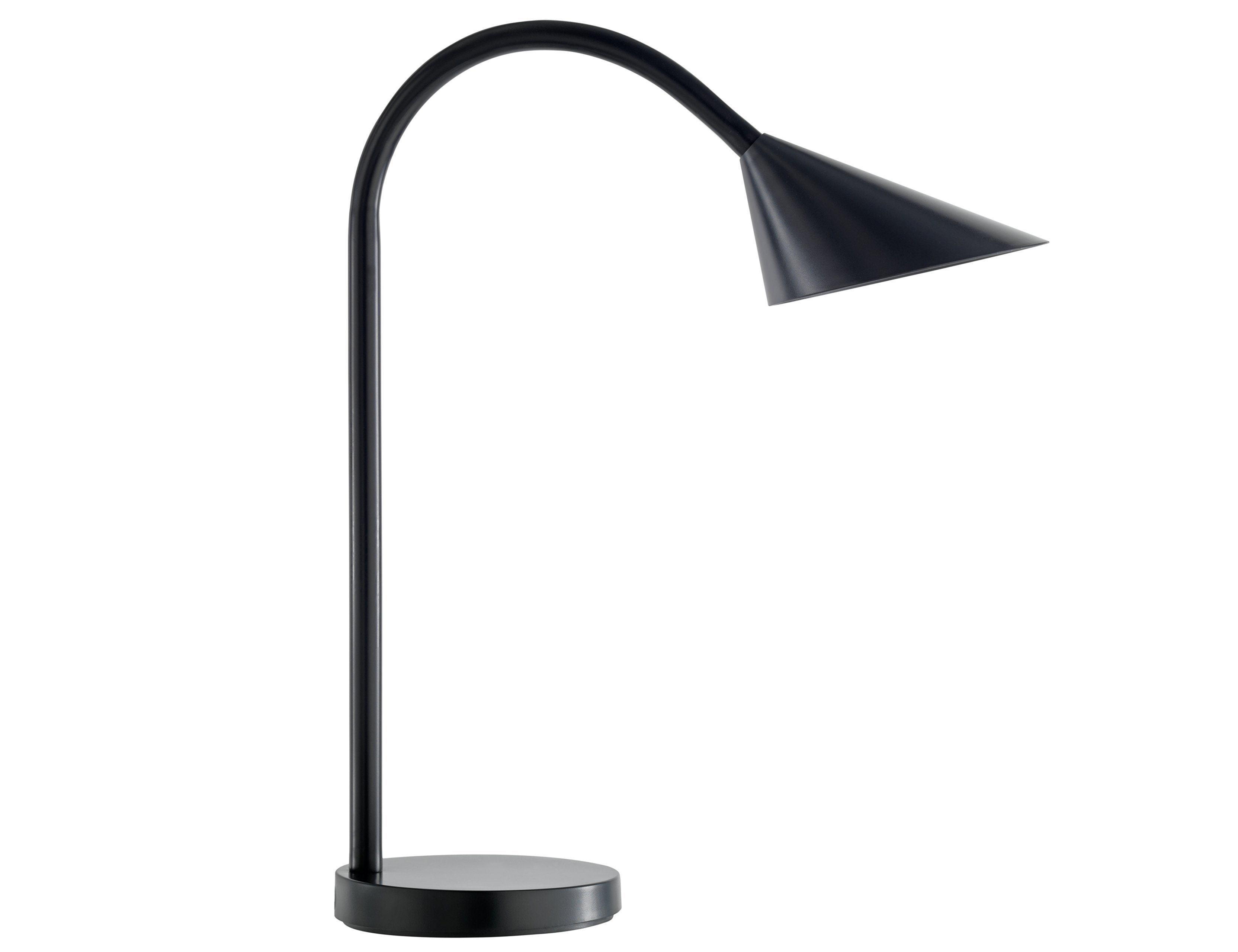 Candeeiro de escritorio unilux sol led 4w braco flexivel abs e metal preto base 14 cm diametro ( Imagem 3 de 6 ) - Preview