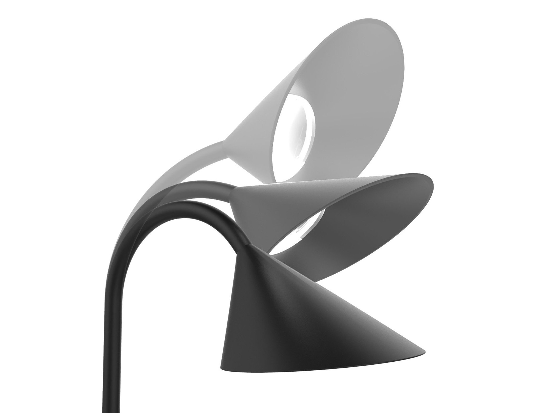 Candeeiro de escritorio unilux sol led 4w braco flexivel abs e metal preto base 14 cm diametro ( Imagem 4 de 6 ) - Preview