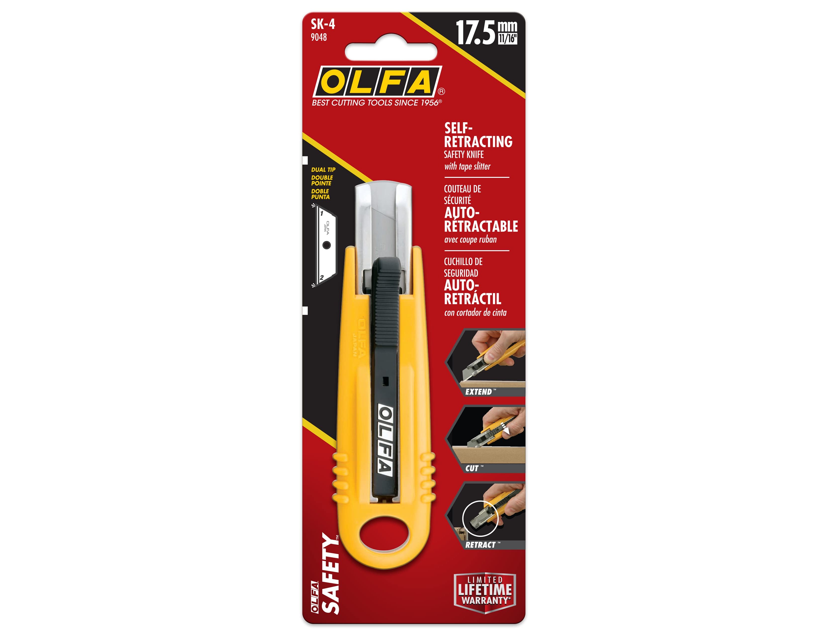 X-Acto knife, plastic blade, 18 mm wide, retractable, suitable for left-handed users. ( Imagem 5 de 11 ) - Preview