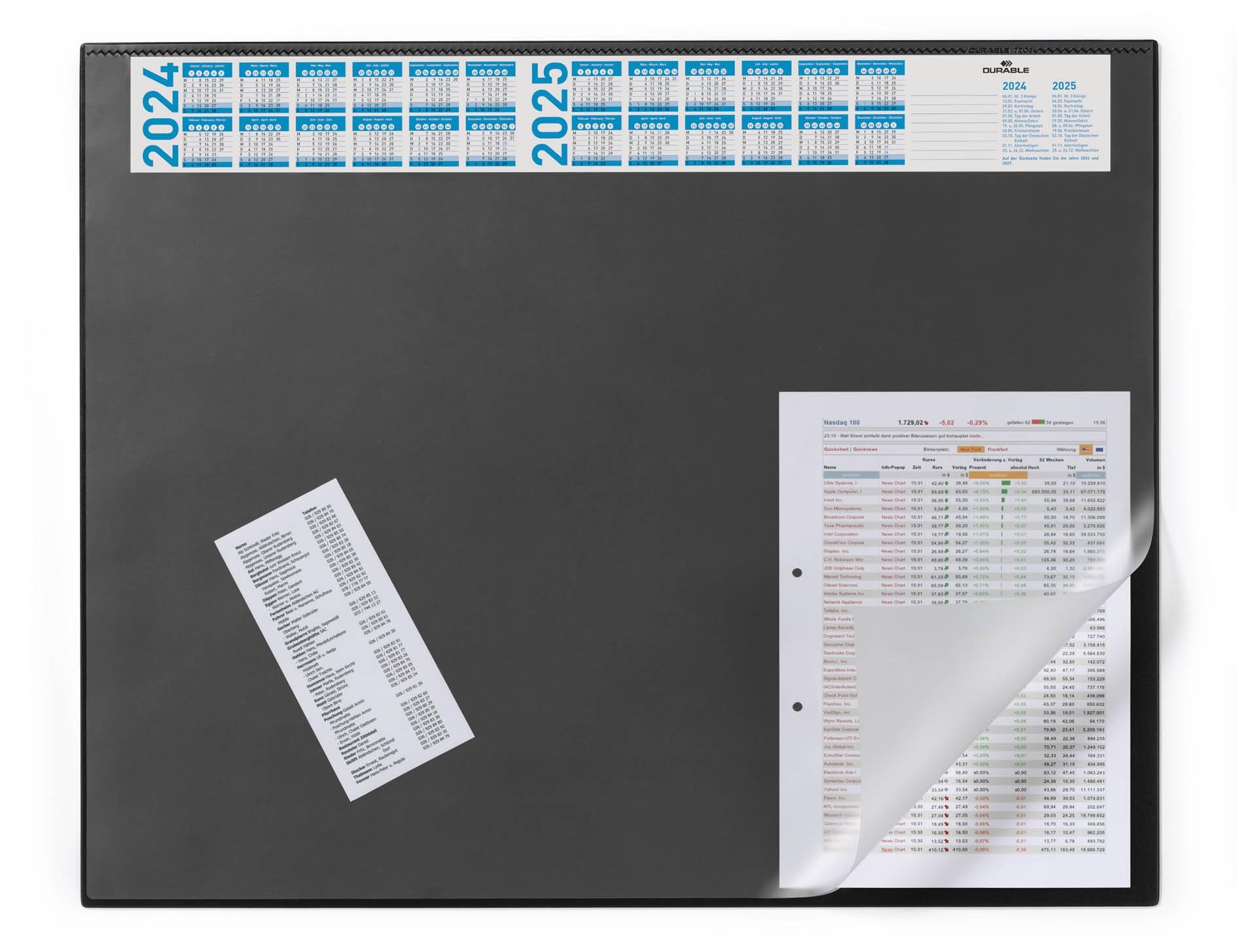 Durable black non-slip desk pad, 65x52 cm ( Imagem 3 de 4 ) - Preview