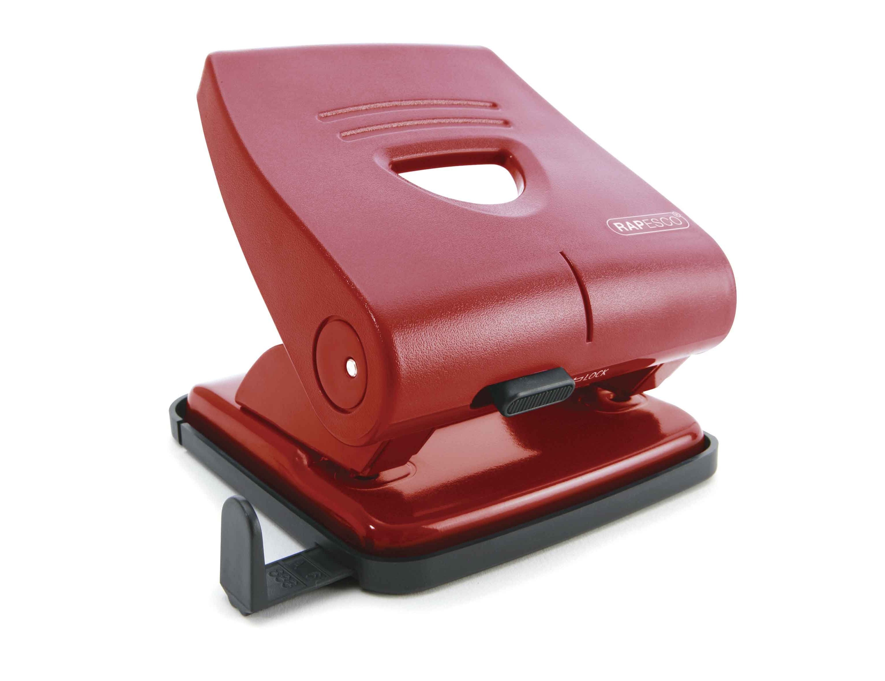 Furador Rapesco 827-P - 2 Furos Capacidade 30 folhas - Vermelho ( Imagem 3 de 3 ) - Preview