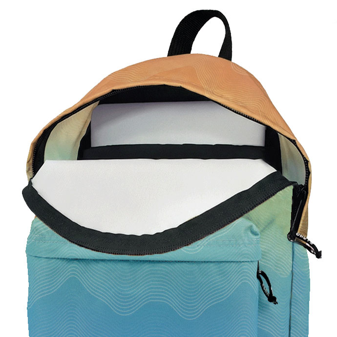 Mochila My Ghuts Pc Beach Waves 32,5x41x14,5cm ( Imagem 4 de 4 ) - Preview