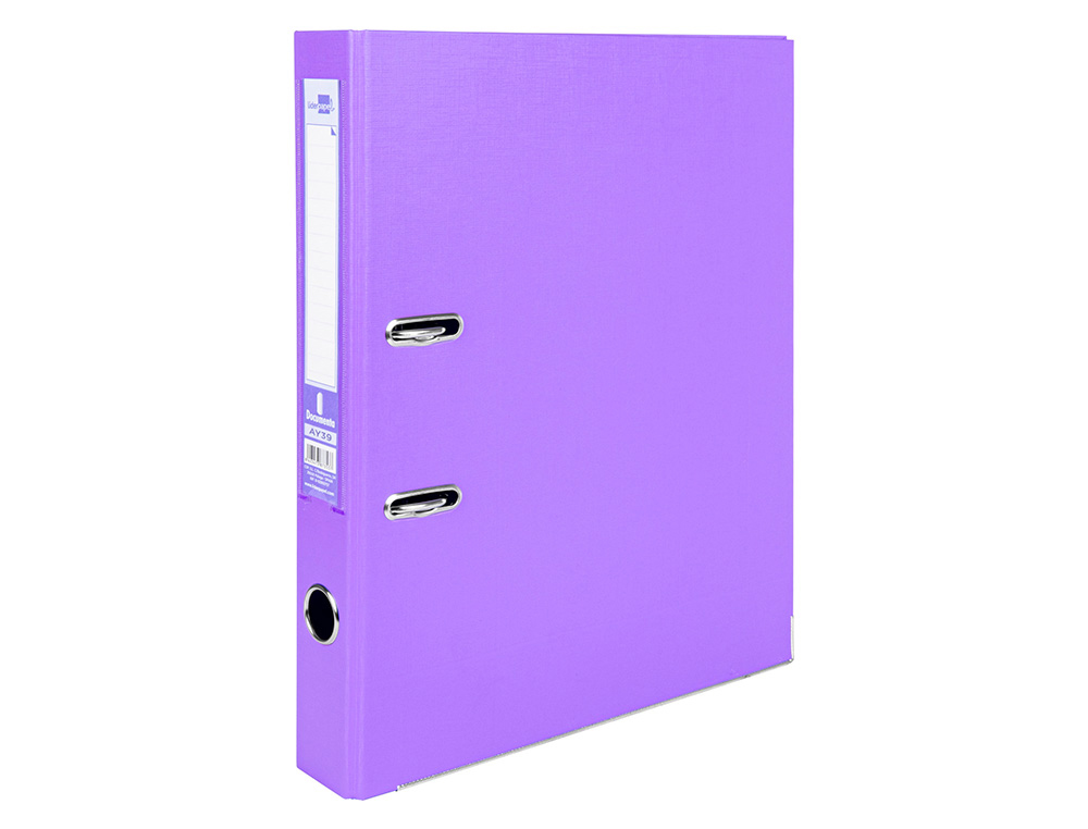 Pasta de arquivo de alavanca liderpapel documenta pvc folio lombada 52 mm lilas ( Imagem 4 de 19 ) - Preview