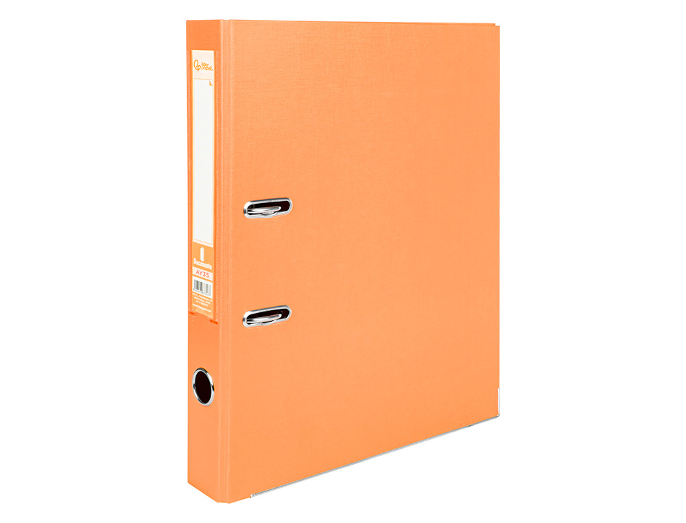 Pasta de arquivo de alavanca liderpapel documenta pvc folio lombada 52 mm laranja ( Imagem 4 de 19 ) - Preview