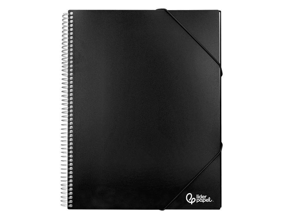 Capa catalogo liderpapel com espiral 80 bolsas polipropileno din a4 preto ( Imagem 4 de 18 ) - Preview
