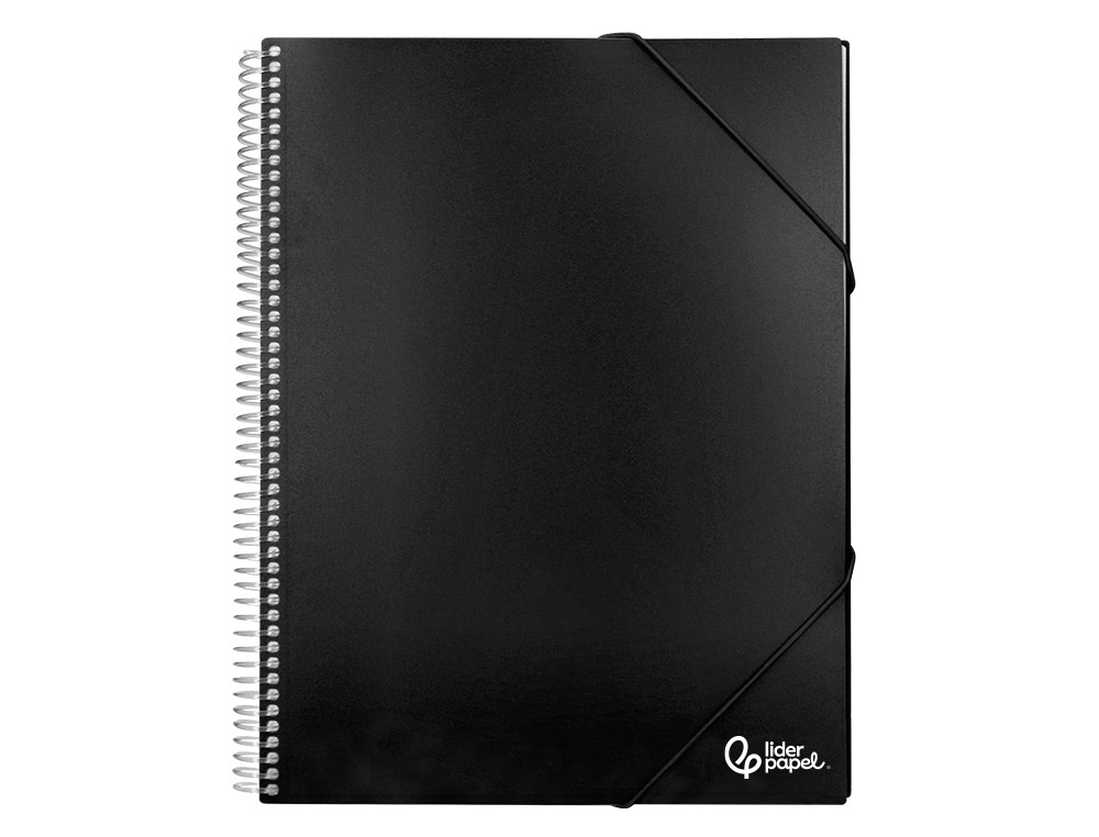 Capa catalogo liderpapel com espiral 60 bolsas polipropileno din a4 preto ( Imagem 4 de 18 ) - Preview