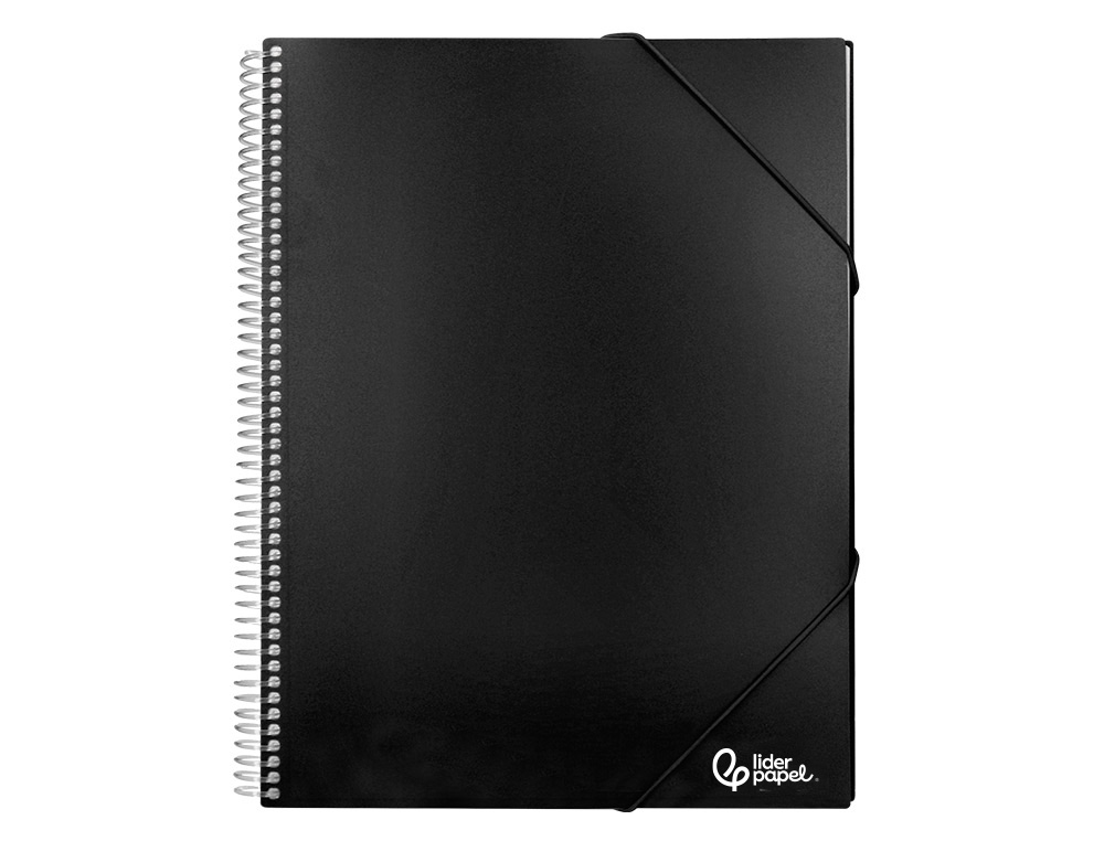 Capa catalogo liderpapel com espiral 40 bolsas polipropileno din a4 preto ( Imagem 4 de 18 ) - Preview