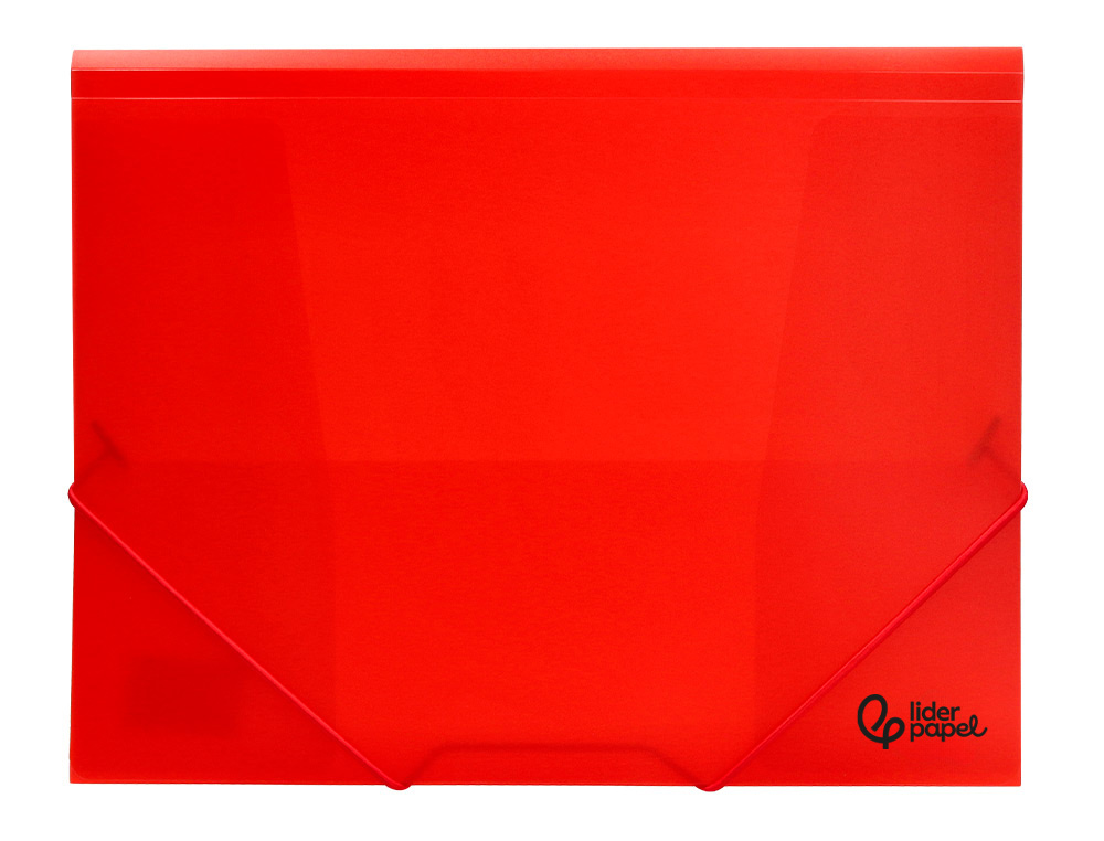 Polypropylene elastic band folder, Liderpapel DIN A4 red ( Imagem 4 de 15 ) - Preview