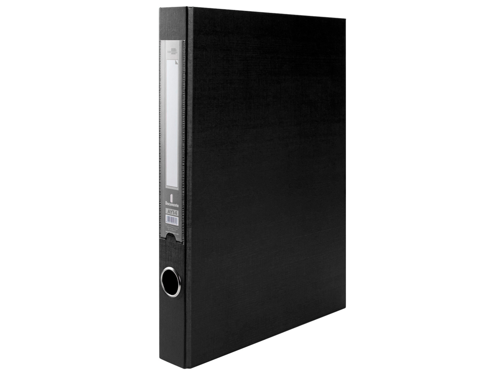 Black paper file folder with 2 rings, 40 mm spine. ( Imagem 3 de 3 ) - Preview