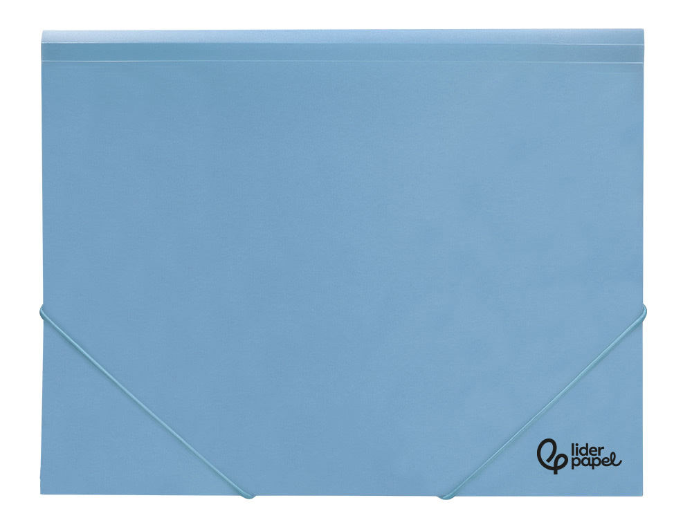 Paper folder with elastic bands, polypropylene, A4 size, opaque light blue. ( Imagem 4 de 16 ) - Preview