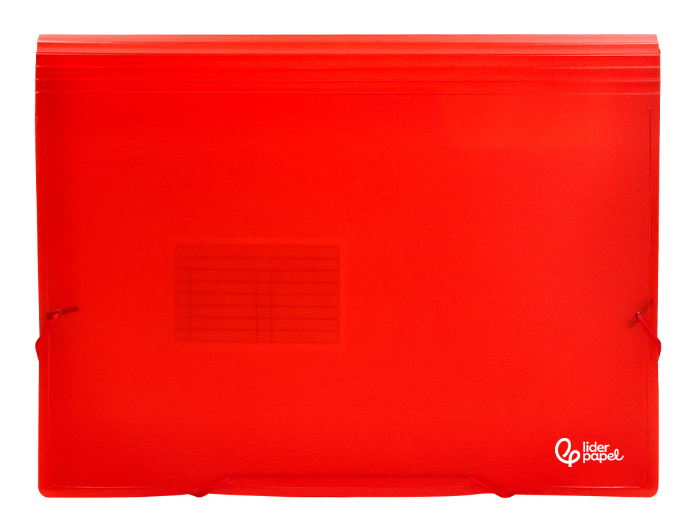 Pasta Classificadora C/Fole Liderpapel Din A4 - Transparente, 13 Departamentos - Vermelho ( Imagem 4 de 13 ) - Preview