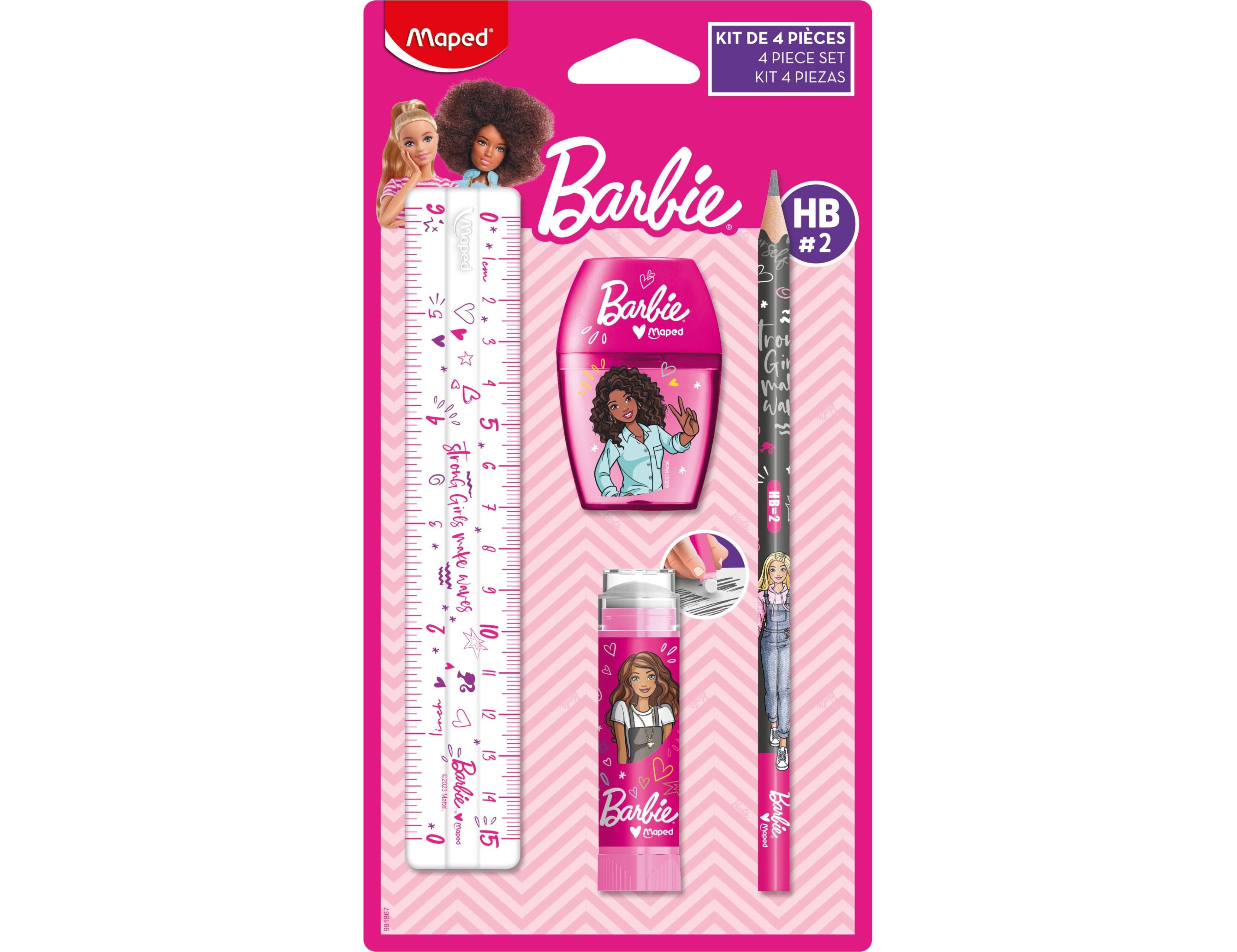 Mini set papelaria maped barbie 4 pecas ( Imagem 3 de 5 ) - Preview