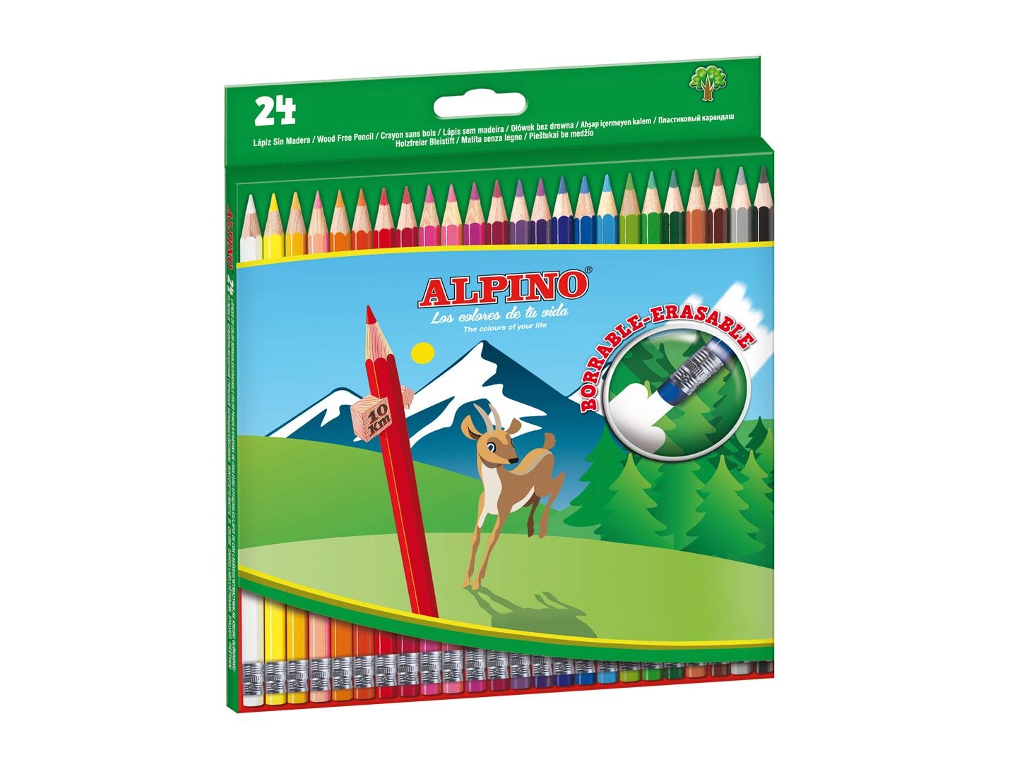 Lapis de cor alpino apagaveis caixa de 24 unidades cores sortidas ( Imagem 3 de 5 ) - Preview