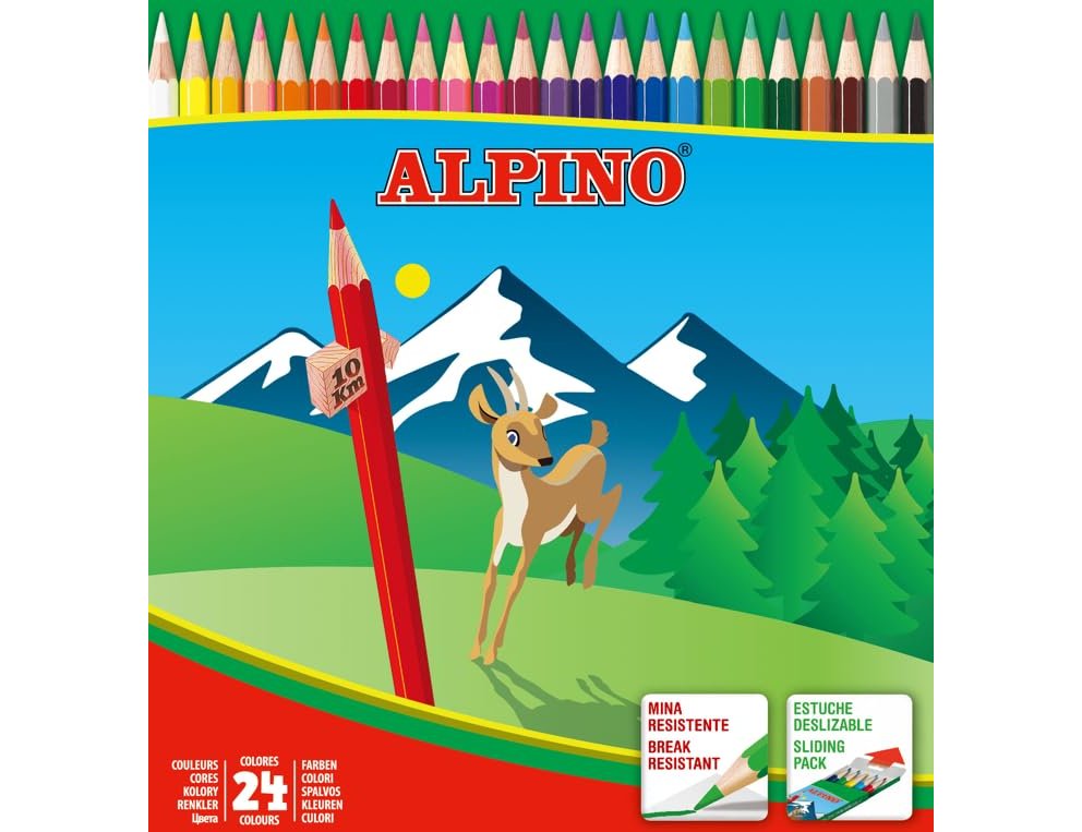 Lapis de cor alpino apagaveis caixa de 24 unidades cores sortidas ( Imagem 4 de 5 ) - Preview