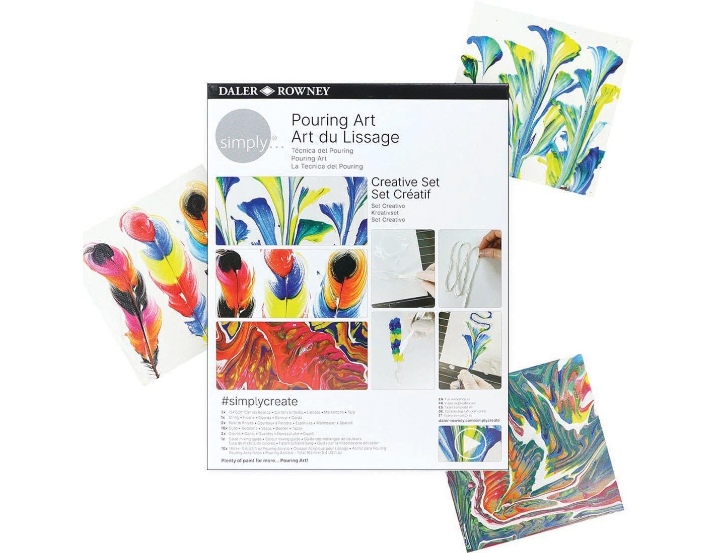 Conjunto de pintura daler rowney simply criativo pouring ( Imagem 3 de 3 ) - Preview