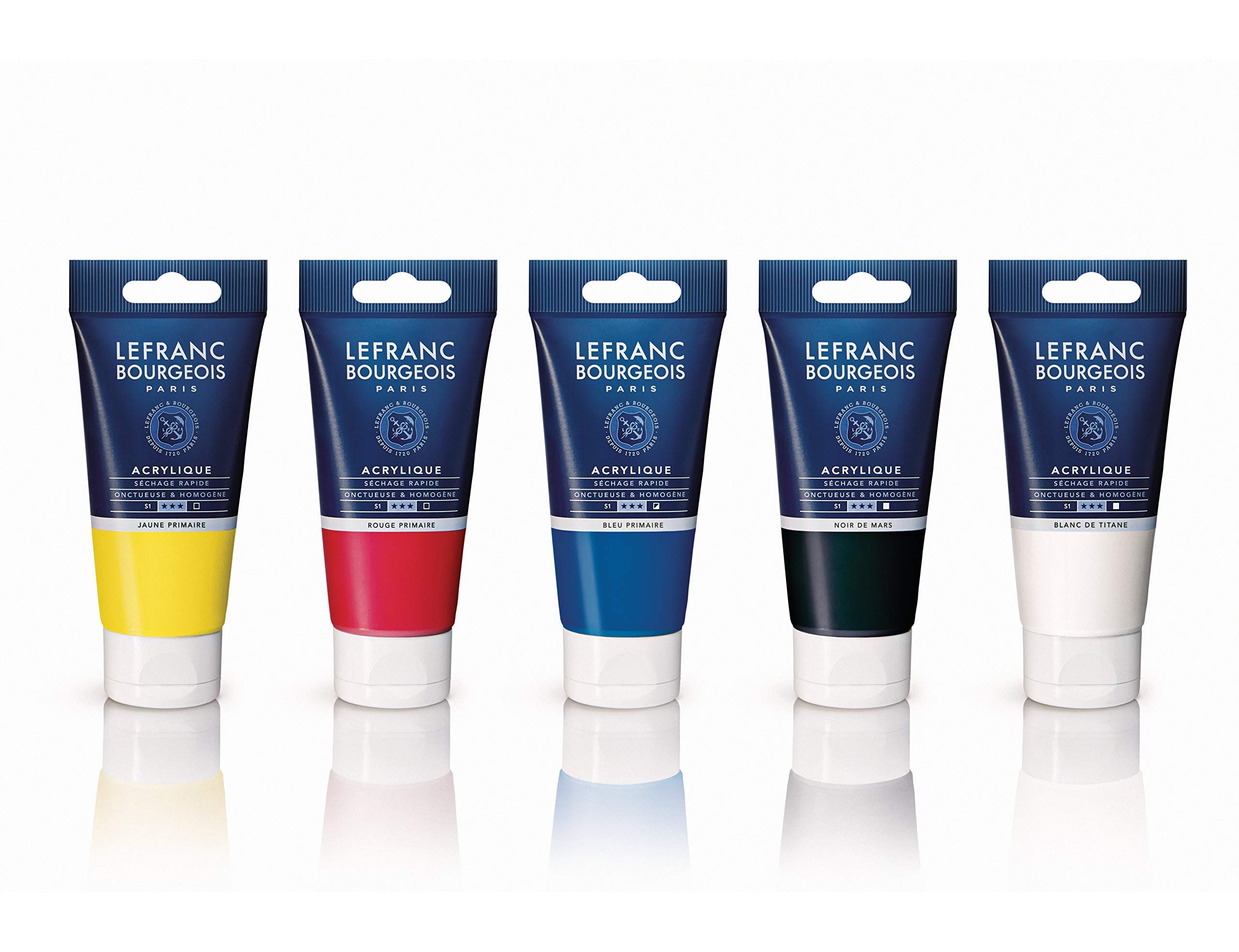 Pintura acrilica l&b frasco de 80 ml caixa de 5 unidades cores sortidas ( Imagem 3 de 4 ) - Preview