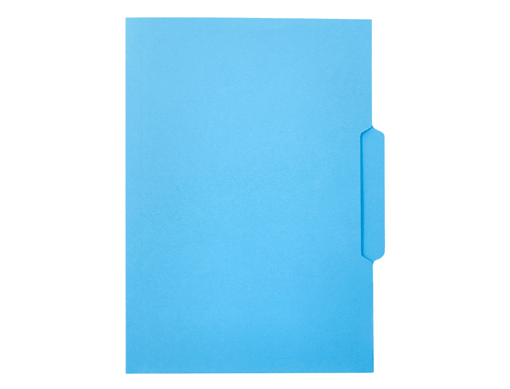 Classificador liderpapel em cartolina folio pestana central 240g/m2 azul (50 unidades) ( Imagem 3 de 16 ) - Preview