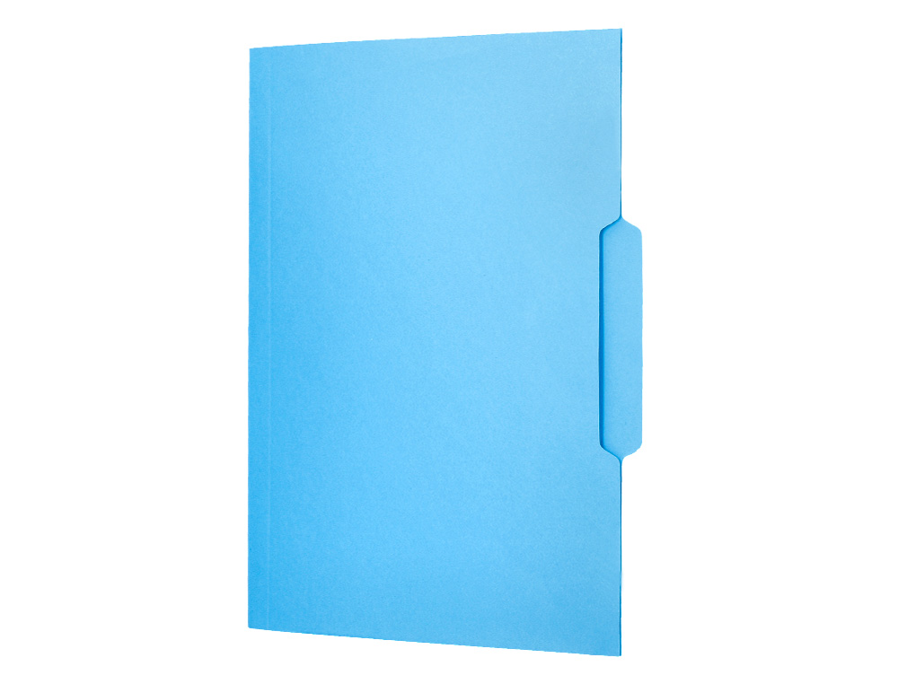 Classificador liderpapel em cartolina folio pestana central 240g/m2 azul (50 unidades) ( Imagem 5 de 16 ) - Preview
