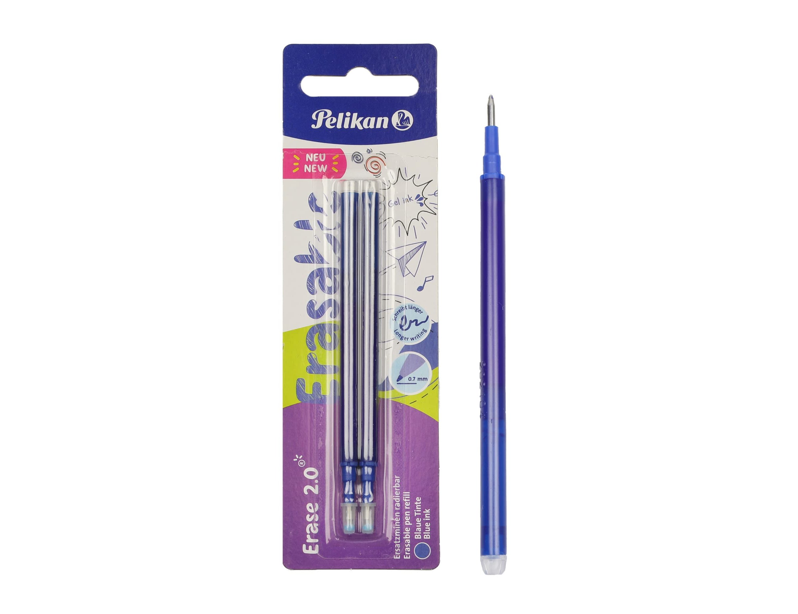 Recarga roller pelikan erase 2.0 cor azul blister de 2 unidades ( Imagem 3 de 6 ) - Preview