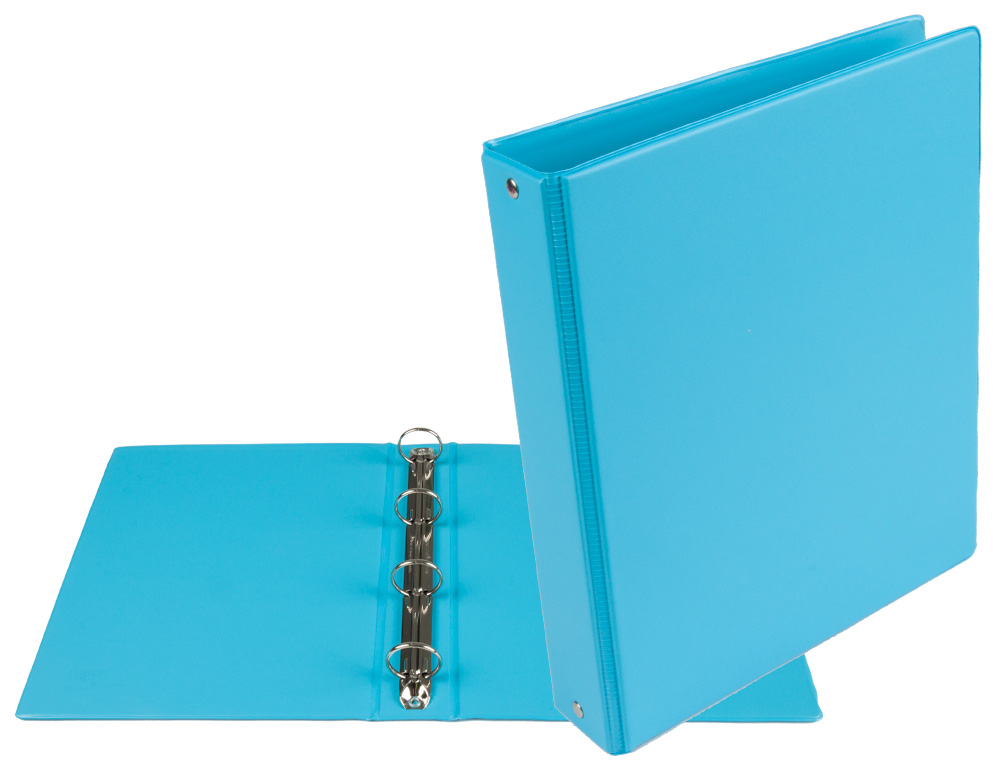 Pasta liderpapel cartao forrado pvc din a5 4 aneis 25 mm redondos azul ( Imagem 3 de 3 ) - Preview