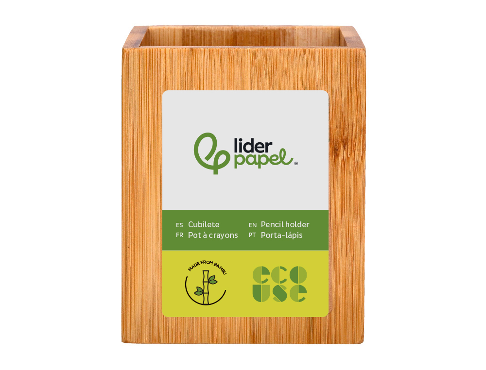 Porta lapis liderpapel ecouse bambu 8x8x10 cm ( Imagem 3 de 13 ) - Preview