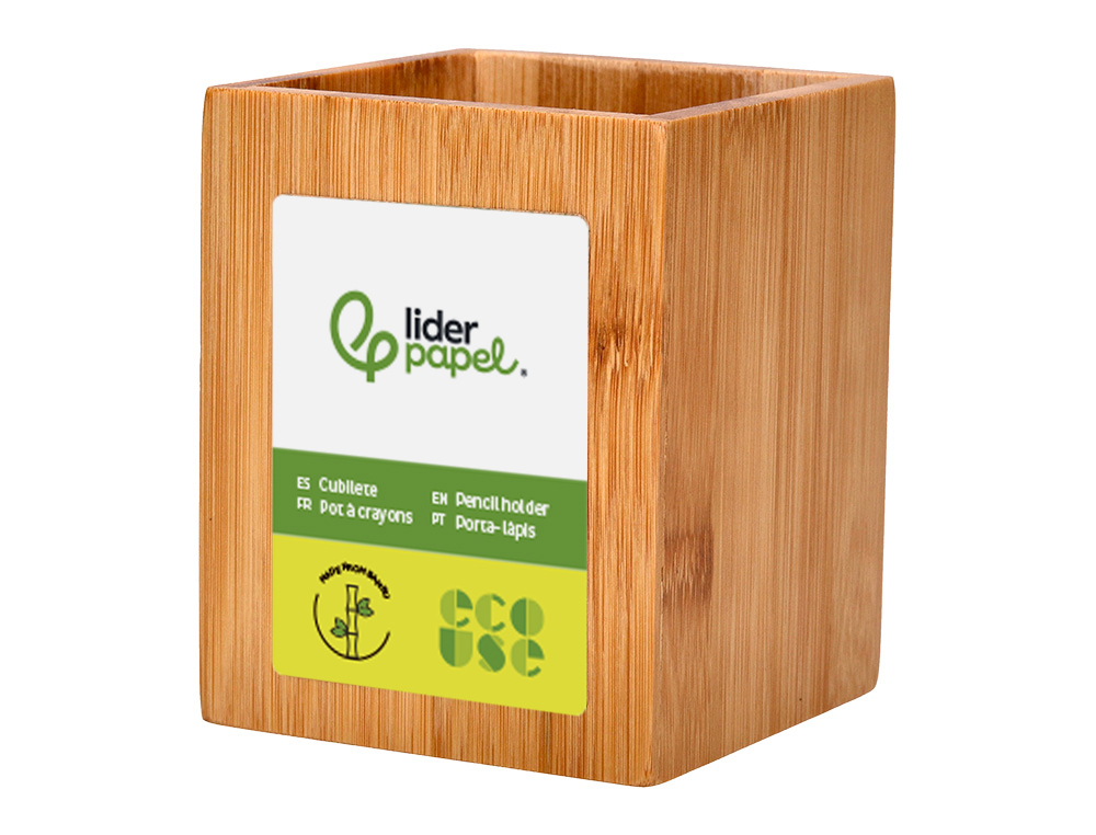 Porta lapis liderpapel ecouse bambu 8x8x10 cm ( Imagem 5 de 13 ) - Preview