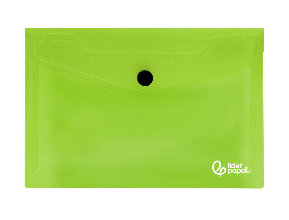 Bolsa porta documentos liderpapel com mola 114x95 mm verde (12 unidades) ( Imagem 4 de 15 ) - Preview