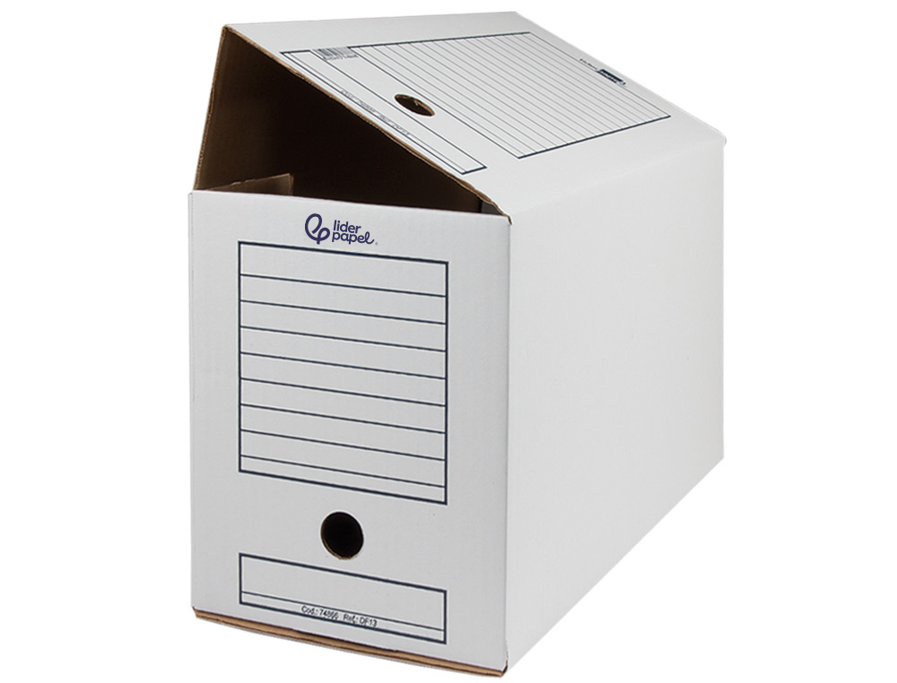 Caixa para arquivo definitivo liderpapel 367x251x200 mm (50 unidades) ( Imagem 5 de 8 ) - Preview