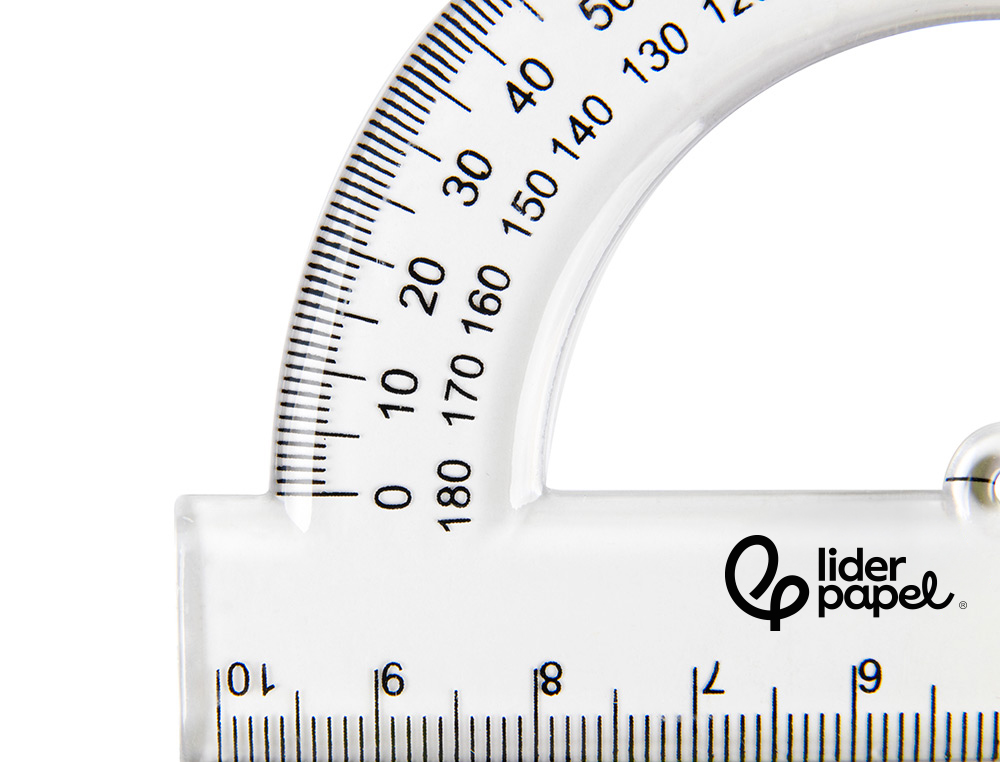 Transferidor liderpapel 10 cm plastico ( Imagem 5 de 9 ) - Preview