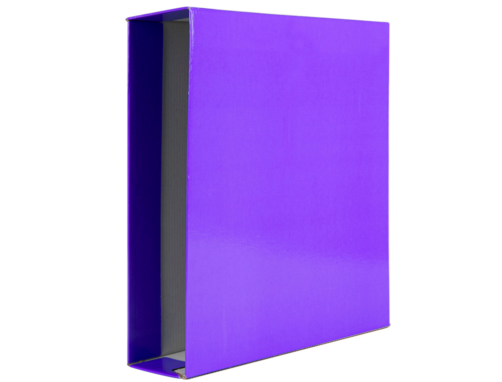 Caixa para pasta de arquivo de alavanca liderpapel documenta cartao din a4 lombada 75 mm lilas ( Imagem 4 de 7 ) - Preview