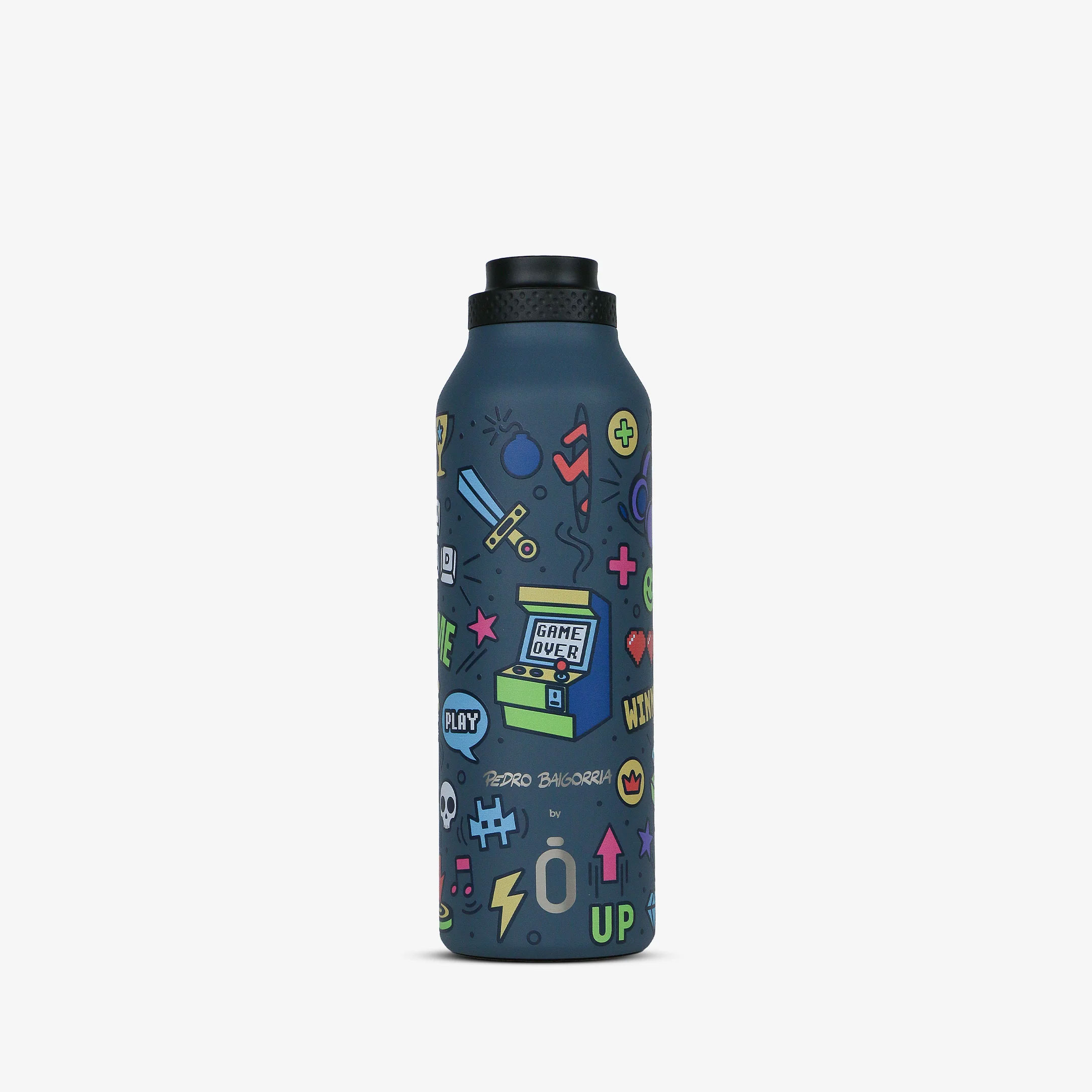 Garrafa térmica Runbott Mii Pedro Baigorria 600 ml Retro Gamer Ocean ( Imagem 2 de 4 ) - Preview