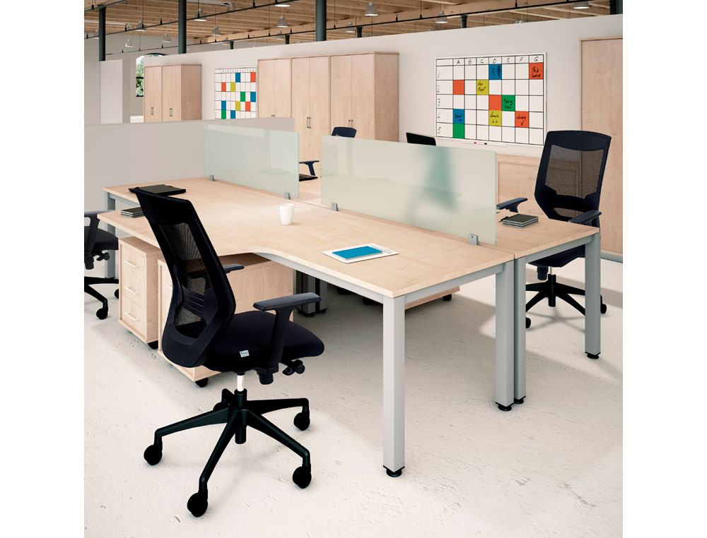 Mesa de escritorio rocada executive 2002ad01 aluminio /faia 160x80 cm ( Imagem 5 de 6 ) - Preview